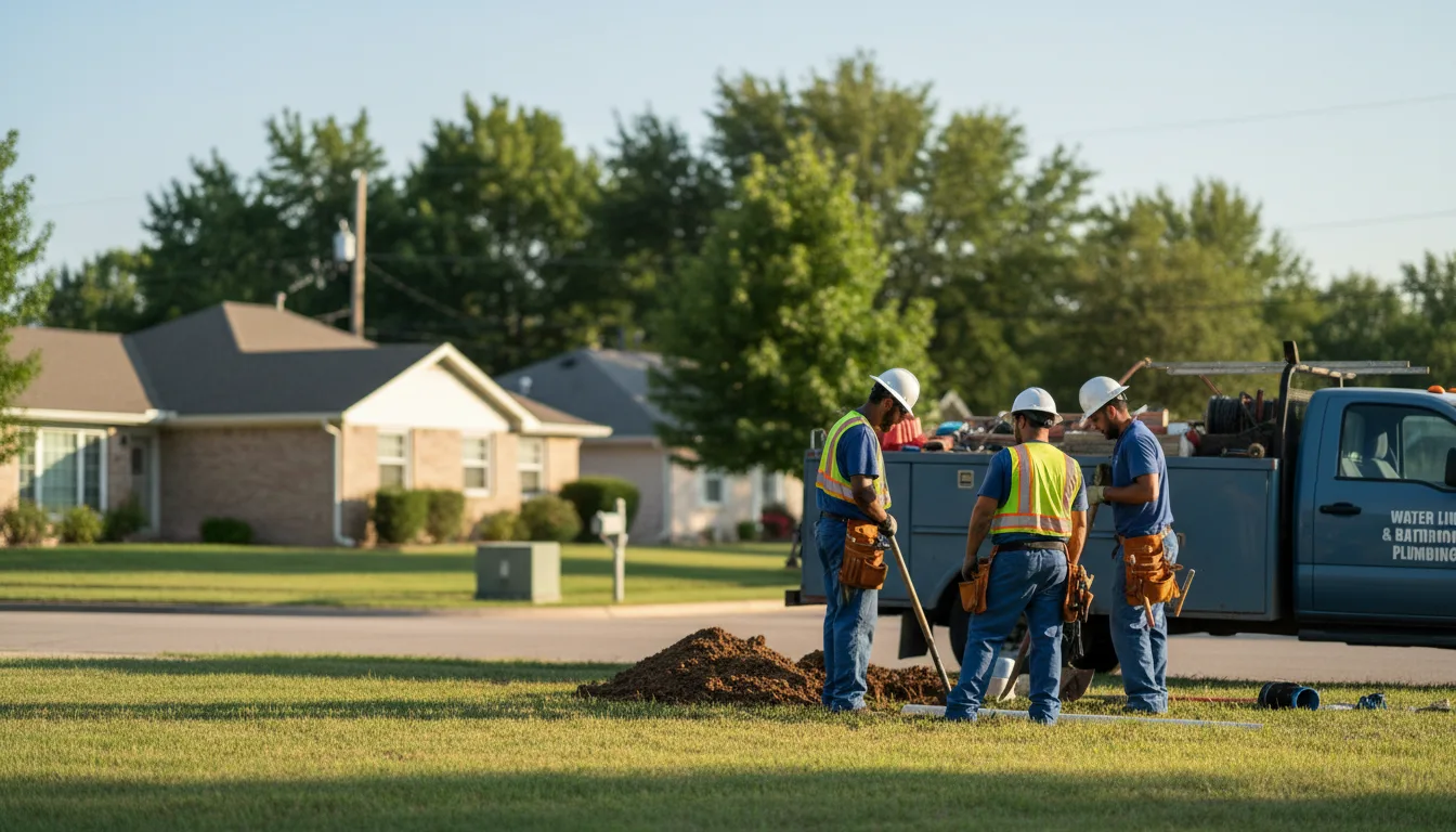 Residential water line and bathroom plumbing service in Altoona, KS